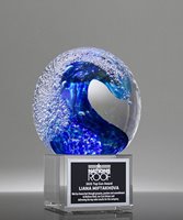 Picture of Luminescent Wave Signature Art Glass Award