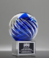 Picture of Galactic Sphere Signature Art Glass Award