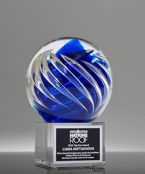 Picture of Galactic Sphere Signature Art Glass Award