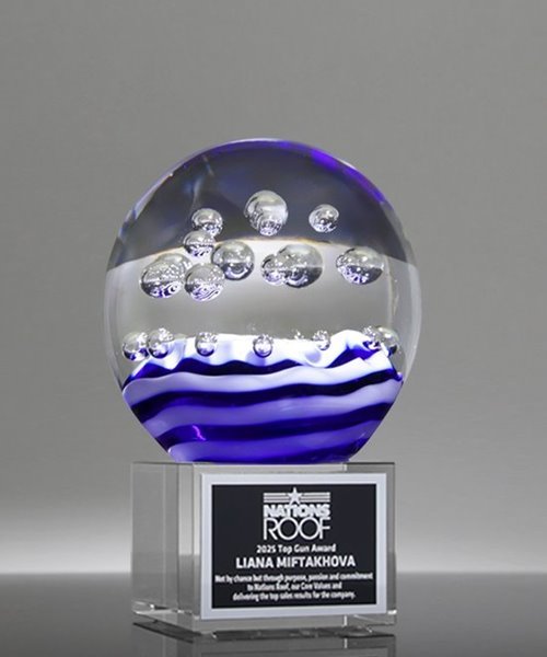 Picture of Tranquility Sphere Signature Art Glass Award