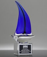 Picture of Blue Voyage Signature Art Glass Award