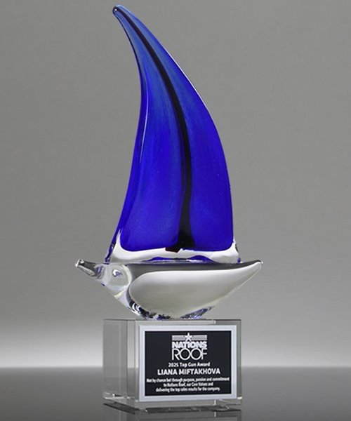 Picture of Blue Voyage Signature Art Glass Award