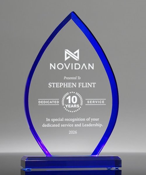 Picture of Luminis Blue Acrylic Flame Award