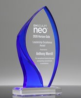 Picture of Luminis Blue Acrylic Flare Award