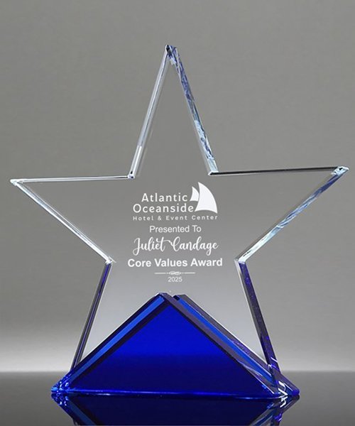 Picture of Azure Crystal Star Award - Sandblasted