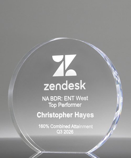 Picture of Acrylic Round Laser Engraved Paperweight