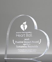 Picture of Acrylic Heart Laser Engraved Paperweight