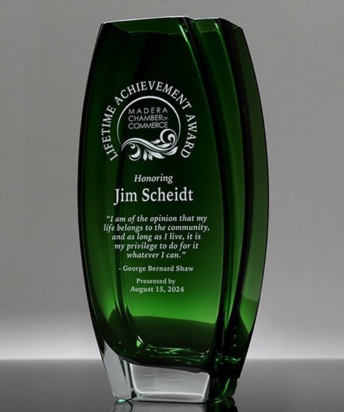 Picture of Lunaria Green Crystal Vase