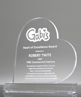 Picture of Acrylic Heart Laser Engraved Trophy
