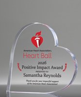 Picture of Acrylic Heart Paperweight Award