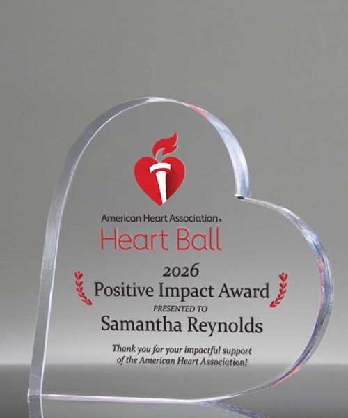 Picture of Acrylic Heart Paperweight Award