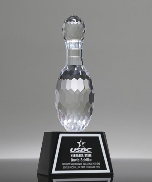 Picture of Classic Bowling Pin Crystal Award