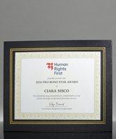 Picture of Leatherette Certificate Frame - Black