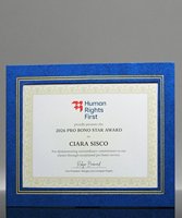 Picture of Leatherette Certificate Frame - Blue