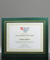 Picture of Leatherette Certificate Frame - Green