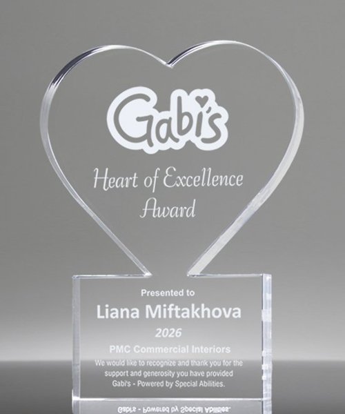 Picture of Heart of Excellence Acrylic Award