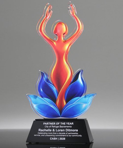 Picture of Custom Acryli-Glass Trapezoid Award