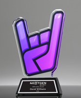 Picture of Custom Acryli-Glass Trapezoid Laser Award