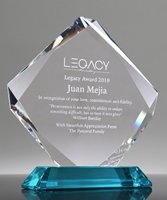 Picture of Aquamarine Crystal Rhombus Award
