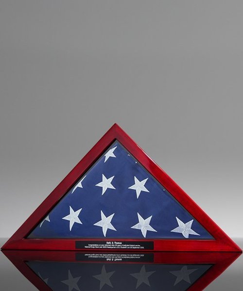 Picture of Piano-Finish Rosewood Flag Display Case