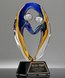 Picture of Teamwork Art Glass Trophy - Black Base