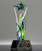 Picture of Star Synergy Art Glass Award - Black Base