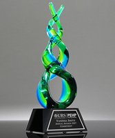 Picture of Serenity Helix Art Glass Award