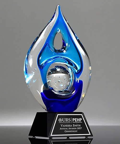 Picture of Celebrate Art Glass Award - Laser Engraved