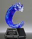 Picture of Tidal Wave Art Glass Award - Black Base