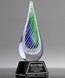 Picture of Aurora Flame Art Glass Award - Black Base