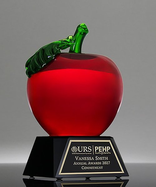 Picture of Grand Ruby Apple on Black Base Award