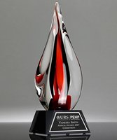 Picture of Red Contemporary Art Glass Award
