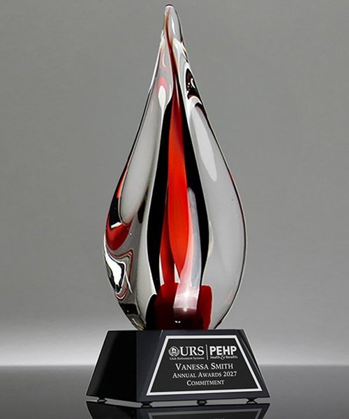 Picture of Red Contemporary Art Glass Award