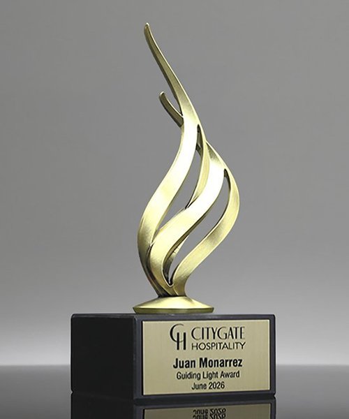 Picture of Guiding Flame on Black Marble Award