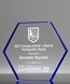 Picture of Starfire Crystal Blue Hexagon Paperweight