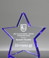 Picture of Starfire Crystal Blue Star Paperweight