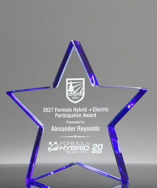 Picture of Starfire Crystal Blue Star Paperweight