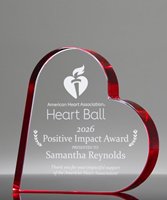 Picture of Starfire Crystal Red Heart Paperweight