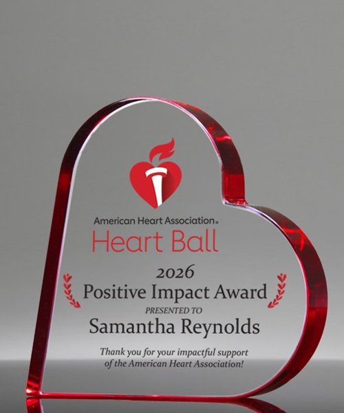Picture of Starfire Red Heart Full Color Award