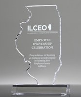 Picture of Illinois Acrylic State Shape Trophy