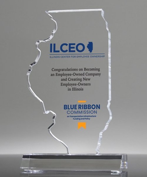Picture of Illinois State Shape Full Color Award
