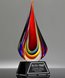Picture of Sunset Torch Art Glass Award - Black Base