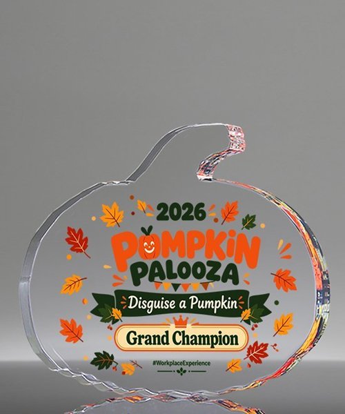 Picture of Acrylic Pumpkin Full Color Paperweight