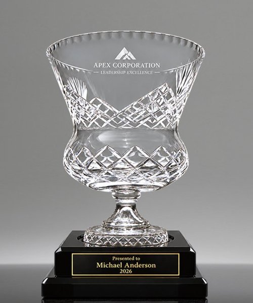 Picture of Elevated Cut Crystal Champion Vase - Medium