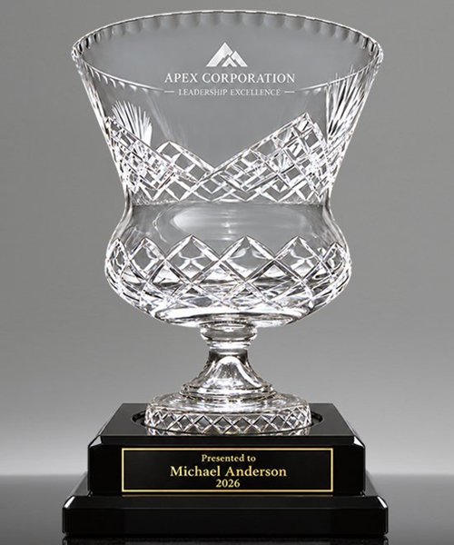 Picture of Elevated Cut Crystal Champion Vase - Large