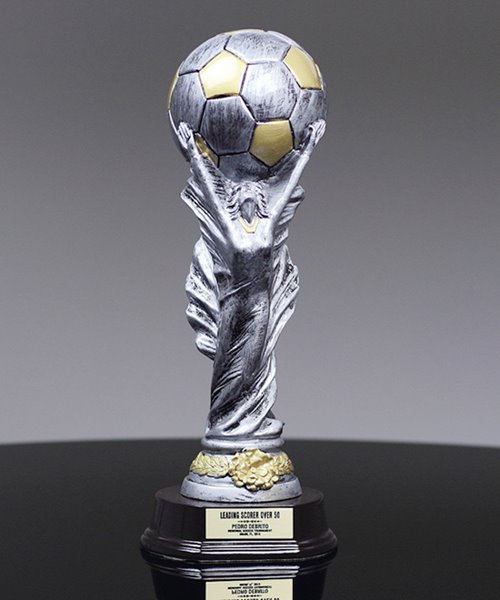 Football Trophy Award GLASS WHITE en 3 Sizes Free ENGRAVING Up to 30 Letters