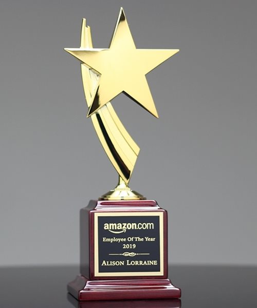 Crown Awards Green Megastar Trophies Personalized Star Recognition Trophy Your Own Engraving Included Prime