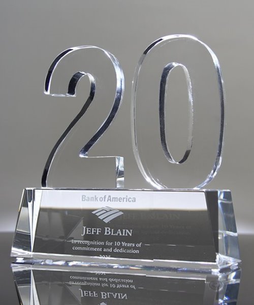 20 years of service crystal award