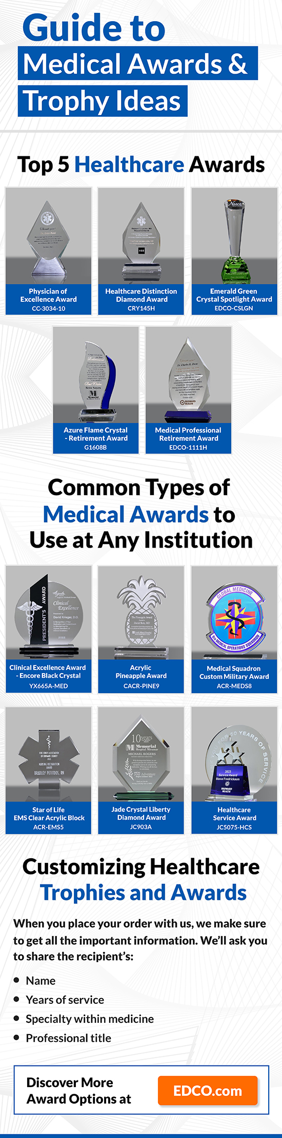 Star of Life EMS Clear Acrylic Block Award