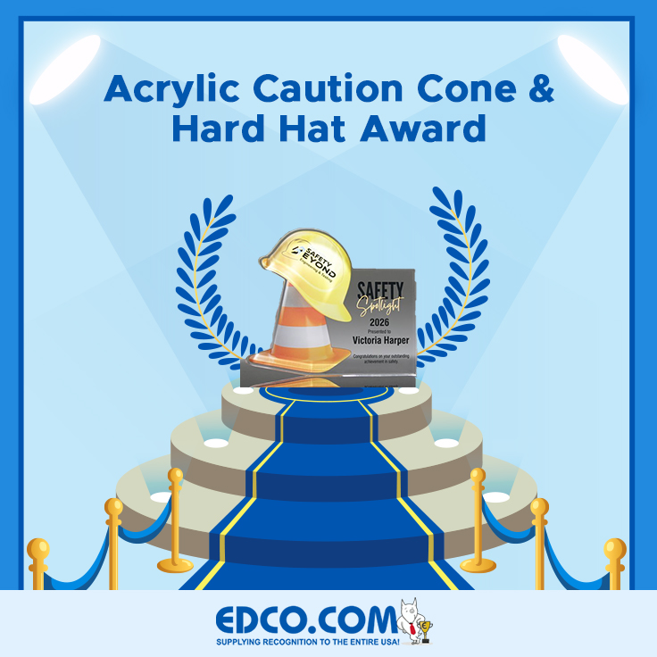 Acrylic Caution Cone & Hard Hat Award